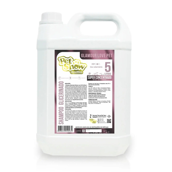 Shampoo Neutro Glicerinado Glamour Love Pet Pet Show 5 L