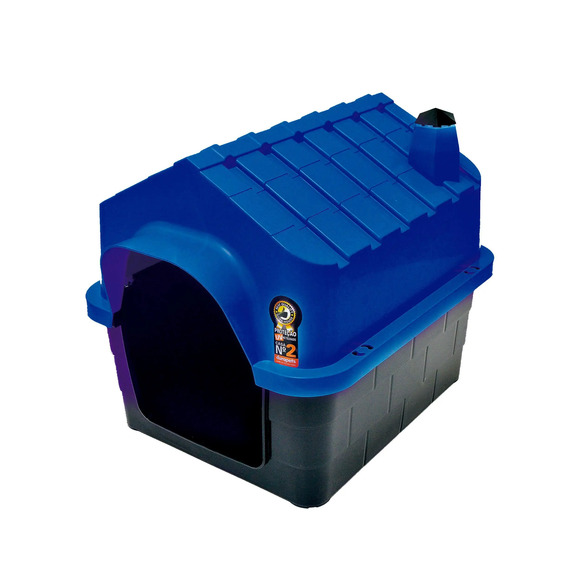 Casa para Cachorro de Plástico Azul M