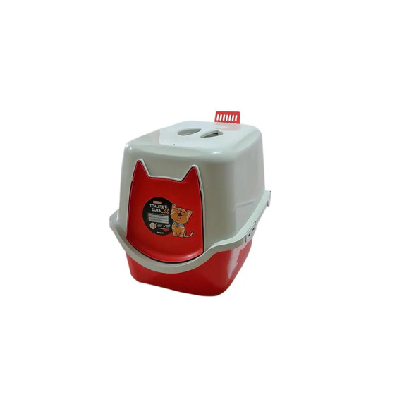 Banheiro Higiênico Para Gatos Vermelho Único