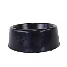 Comedouro Plastico Patinhas Grande Preto 2750 ml