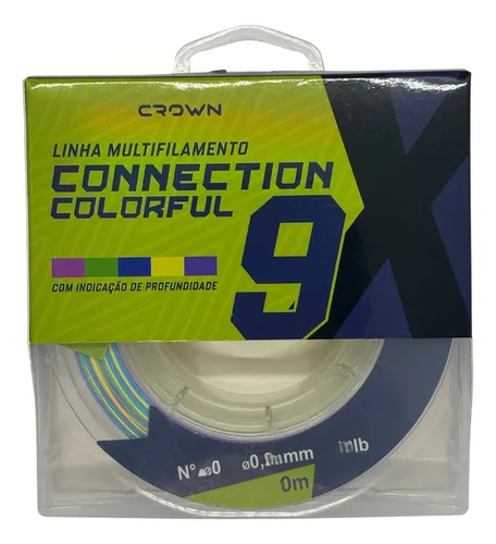 Linha P/pesca Crown Connection 9x Colorfull 0,26mm 150m