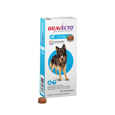 Bravecto 1000mg Caes 20-40kg 1cpr