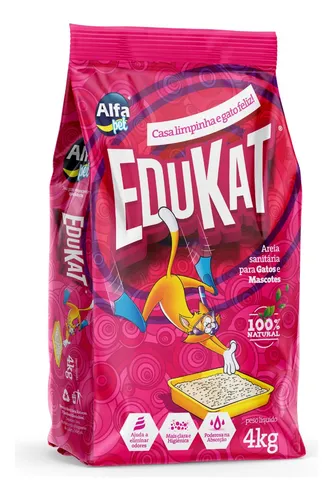 Areia Hig P/gato Trad Edukat 4kg