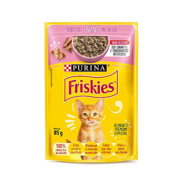 Rc Friskies 85g Cat Fil Carne Ao Molho