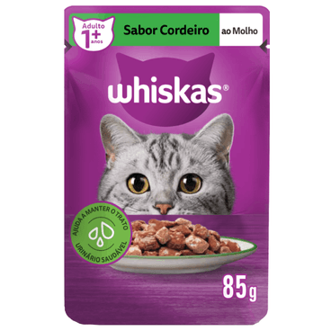 Rc Whiskas Sache 85g Adu 1+ Cordeiro Mol
