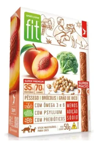Stick Fit Spin Pet 50g Pessego+brocolis+grao De Bico