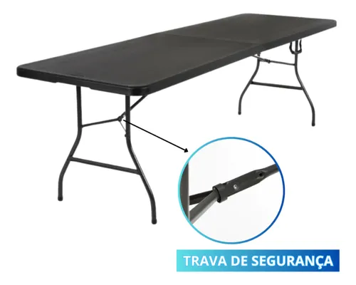 Mesa Dobravel Camper 180cm Pr