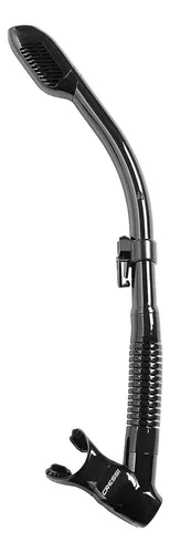 Snorkel Mergulho Valvulado Sk-dry Silicone Preto/preto Flexivel Quebra Ondas/bocal Removivel