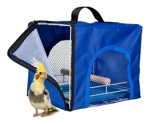 Bolsa Transporte Calopsita Jel Plast Azu