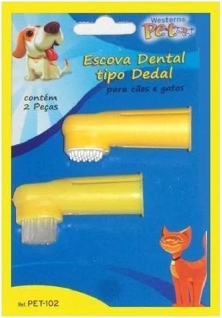 Escova Dental Napi Dedal Caes E Gatos