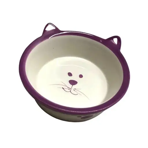 Comed Porcel Cara Gato Rosa 350ml