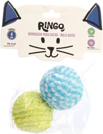 Brinquedo Ringo P/gato Bola Guizo