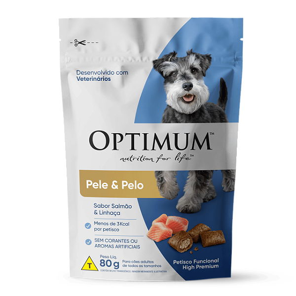 Petisco Optimum Dog C&amp;t Pelo E Pele 80g