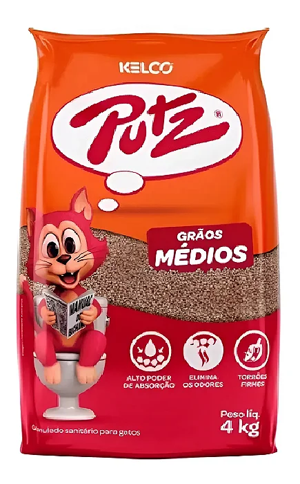 Areia Hig P/gato Graos Medios Putz 4kg