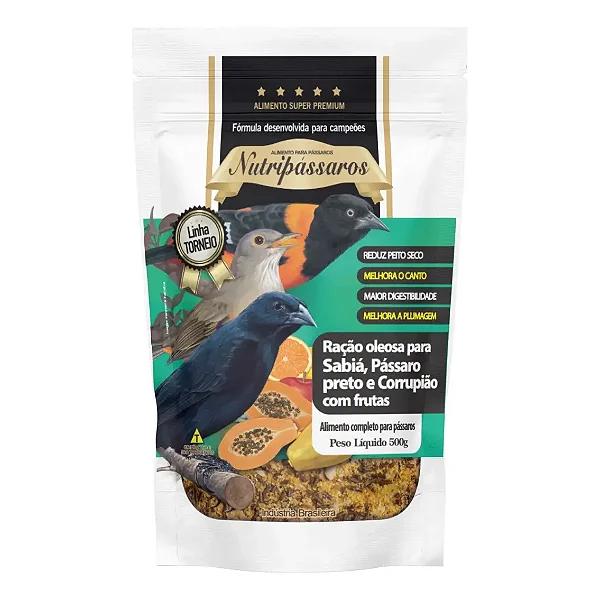 Rc Nutripassaros Oleosa P/sabia/passaro Preto/corrupiao C/frutas 500g