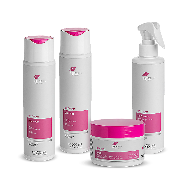 Kit BB Cream Home Care (Shampoo + Máscara + Leave-in + S.O.S)