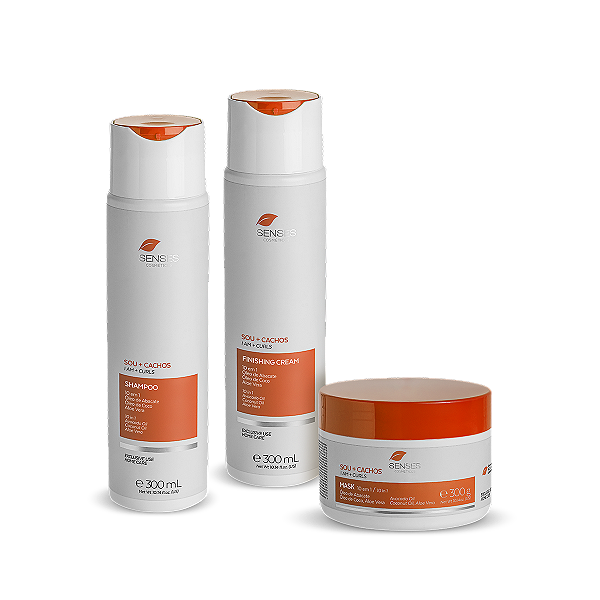 Kit Sou + Cachos Shampoo, Máscara e Finalizador
