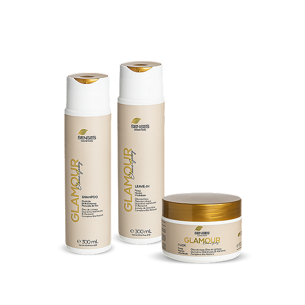 Kit Glamour Home Care (Shampoo + Máscara + Leave-in)