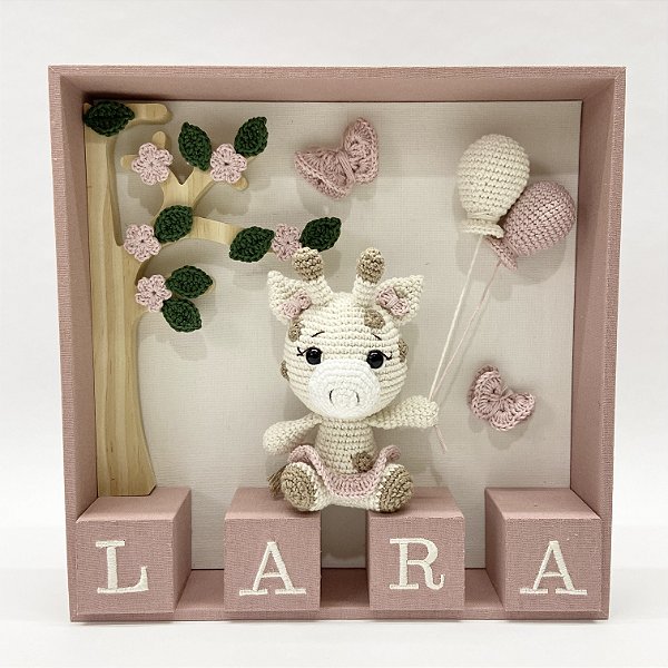 Porta maternidade feminino Safari com 1 amigurumi
