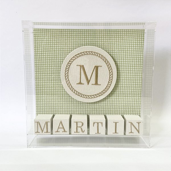 Porta maternidade masculino com detalhes em Mdf em acrílico