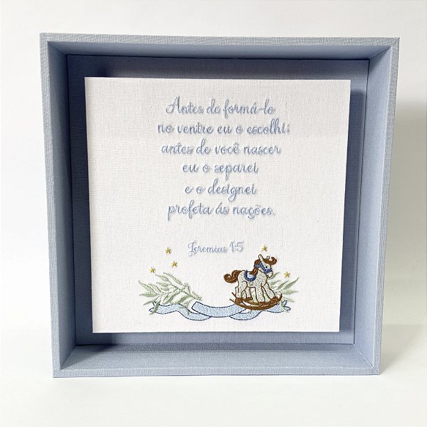 Porta maternidade masculino oração bordado