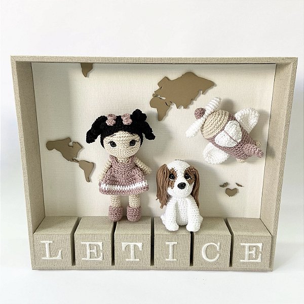 Porta maternidade feminino aviador com cachorrinho