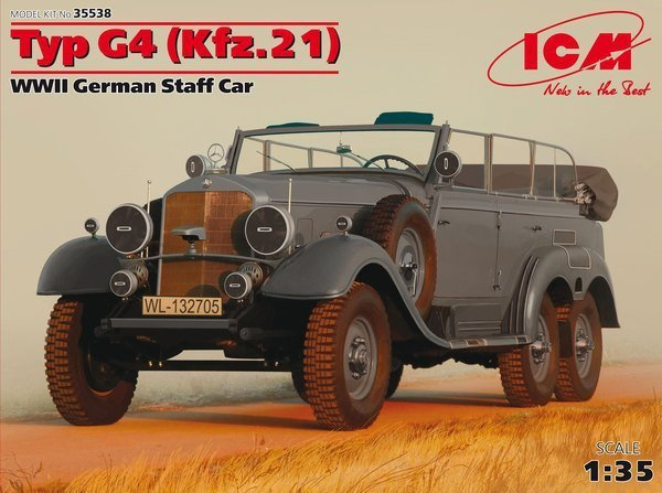 Typ G4 (Kfz.21) WWII German Staff Car - 1:35 ICM#35538