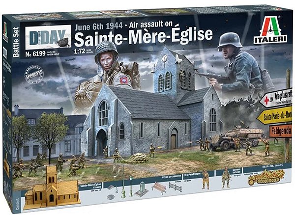 Batalha da Normandia - Sainte-Mère-Eglise 6 June 1944 - Italeri #6199 1 : 72