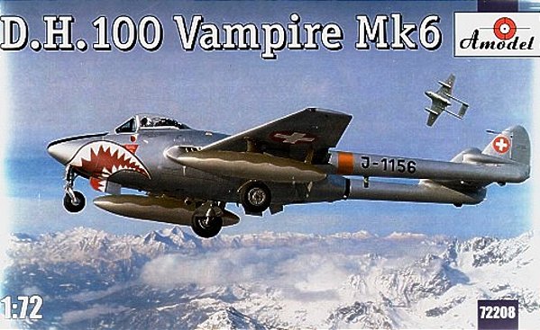 Avião D.H.100 Vampire - Amodel #72208 1:72