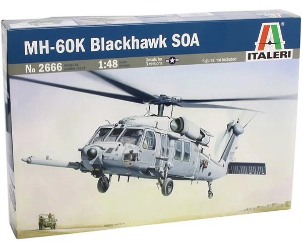 Helicóptero Militar MH-60K Blackhawk SOA - Italeri #2666 1:48