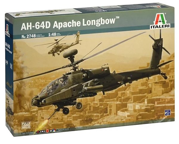 Helicóptero Militar AH-64D Apache Longbow - Italeri #2748 1:48
