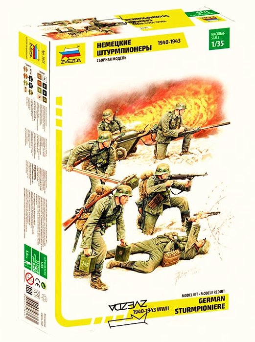 Figuras  WWII German Sturmpioniere - Zvezda #3613 1:35