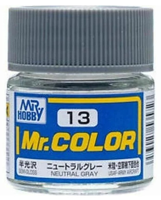 Tinta Laca Acrílica - Mr.Hobby Gunze - Mr.Color C138 - Semi-Gloss Neutral Gray