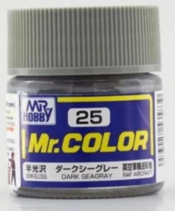 Tinta Laca Acrílica - Mr.Hobby Gunze - Mr.Color C25 - Semi-Gloss Dark Seagray