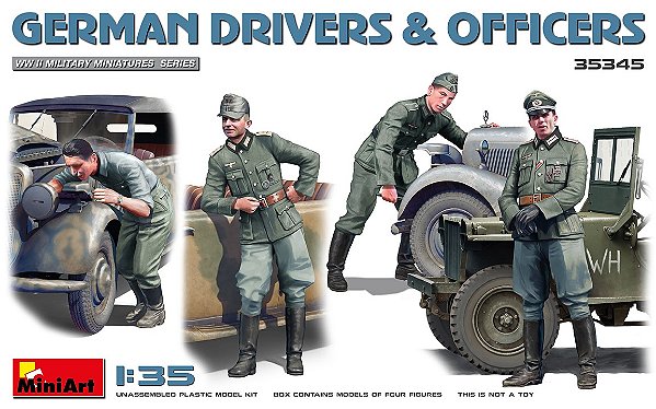 Figura German Drivers & Officers WWII - Miniart #35345 1:35