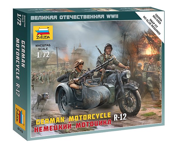 Figura German Motorcycle R-12 - Zvezda #6142 1:72
