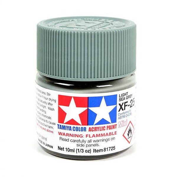 Tinta Tamiya Acrílica Xf-25 Flat Light Sea Gray 1/3 Oz - 10ml