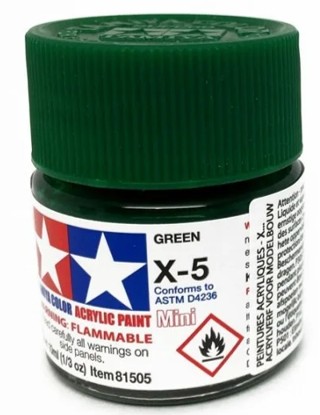 Tinta Tamiya Acrilica X-5 Green 10ml Tamiya 81505