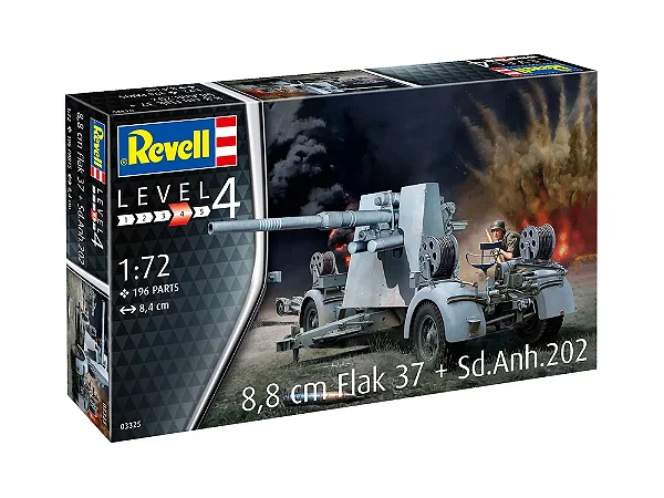 Veículo Militar 8.8 cm Flak 37 + Sd.Ah.202 - Revell #03325 1:72