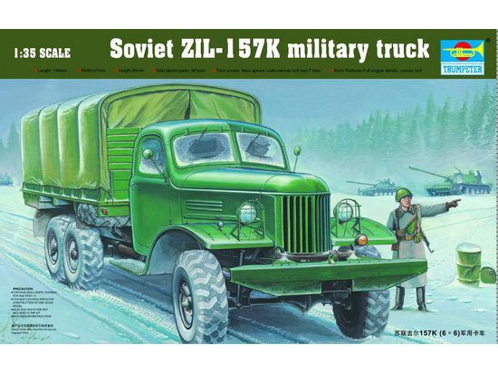 Veículo Militar Soviet ZIL-157K military truck - Trumpeter #01003  1:35