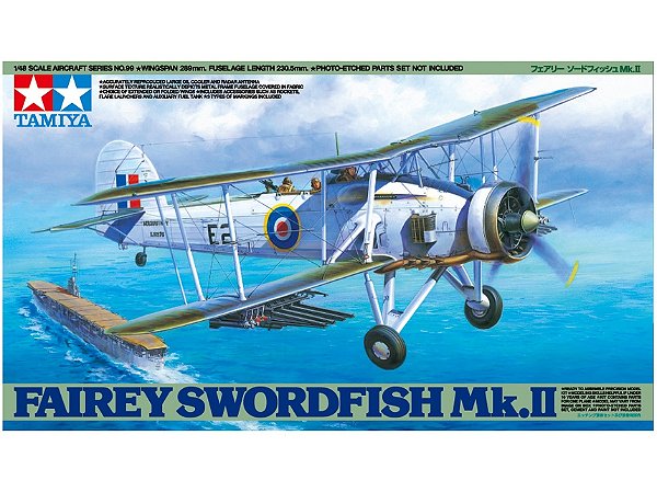 Avião Fairey Swordfish Mk.II - Tamiya #61099 1:48