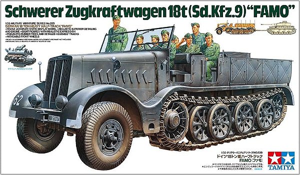 Veículo Militar GERMAN 18 TON HEAVY HALF-TRACK "FAMO" - Tamiya #35239 1:35
