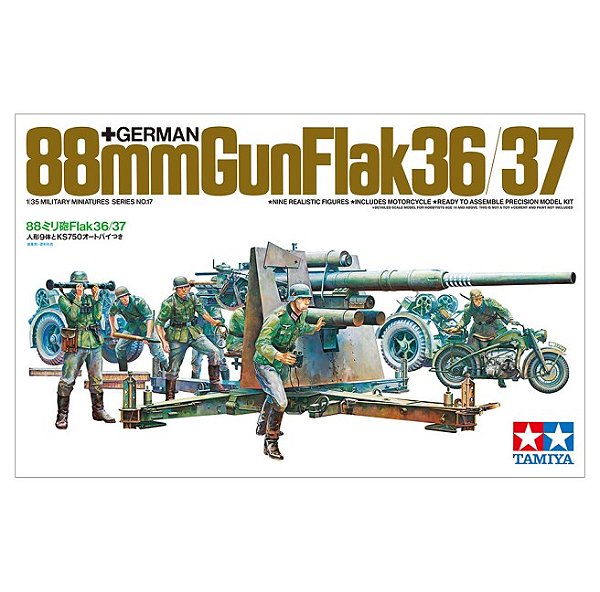 GERMAN 88mm GUN FLAK 36/37 - Tamiya #35017 1/35