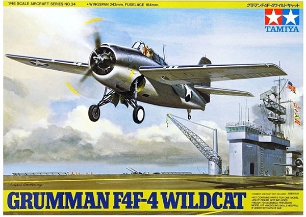 Avião Grumman F4F-4 Wildcat - Tamiya #61034 1:48
