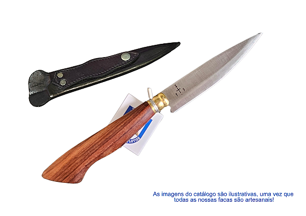 FACA AUXILIAR ESPIGA OCULTA - AÇO INOX 420 - 5" - CABO MADEIRA DE LEI
