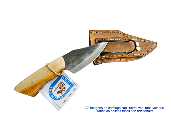 FACA MINI AÇO CARBONO - 3" - CABO MADEIRA DE LEI