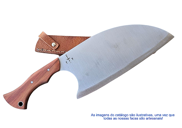 CUTELO SÉRVIO INOX 420 - 9" - CABO MADEIRA DE LEI