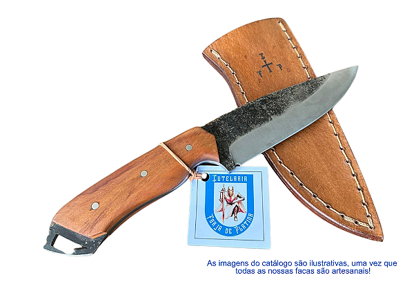 FACA DE PESCA AÇO INOX 420 - 5" - CABO MADEIRA DE LEI