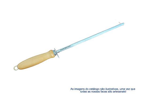 CHAIRA ESTRIADA 10" CABO EM MADEIRA NOBRE