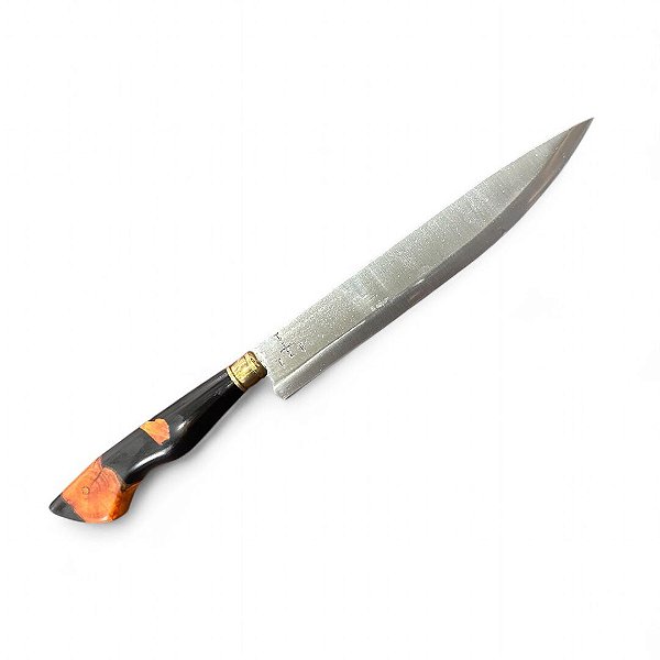 FACA CHURRASCO ESPIGA OCULTA - AÇO INOX 420 - 10" - CABO HÍBRIDO